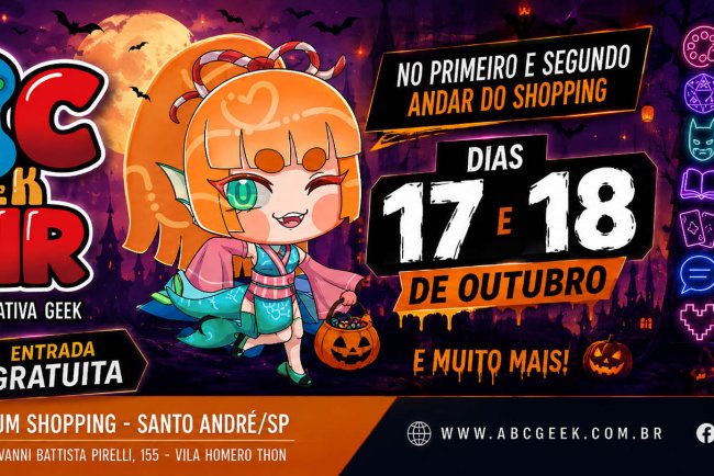 ABC Geek Fair entra no clima de Halloween e confirma edição especial “This is Halloween” em Santo André