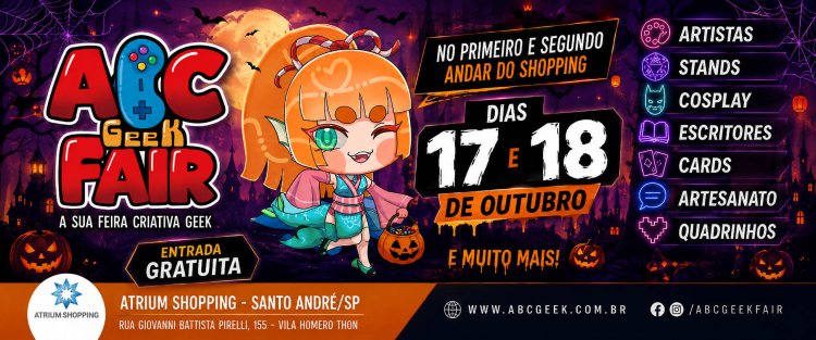 ABC Geek Fair entra no clima de Halloween e confirma edição especial “This is Halloween” em Santo André